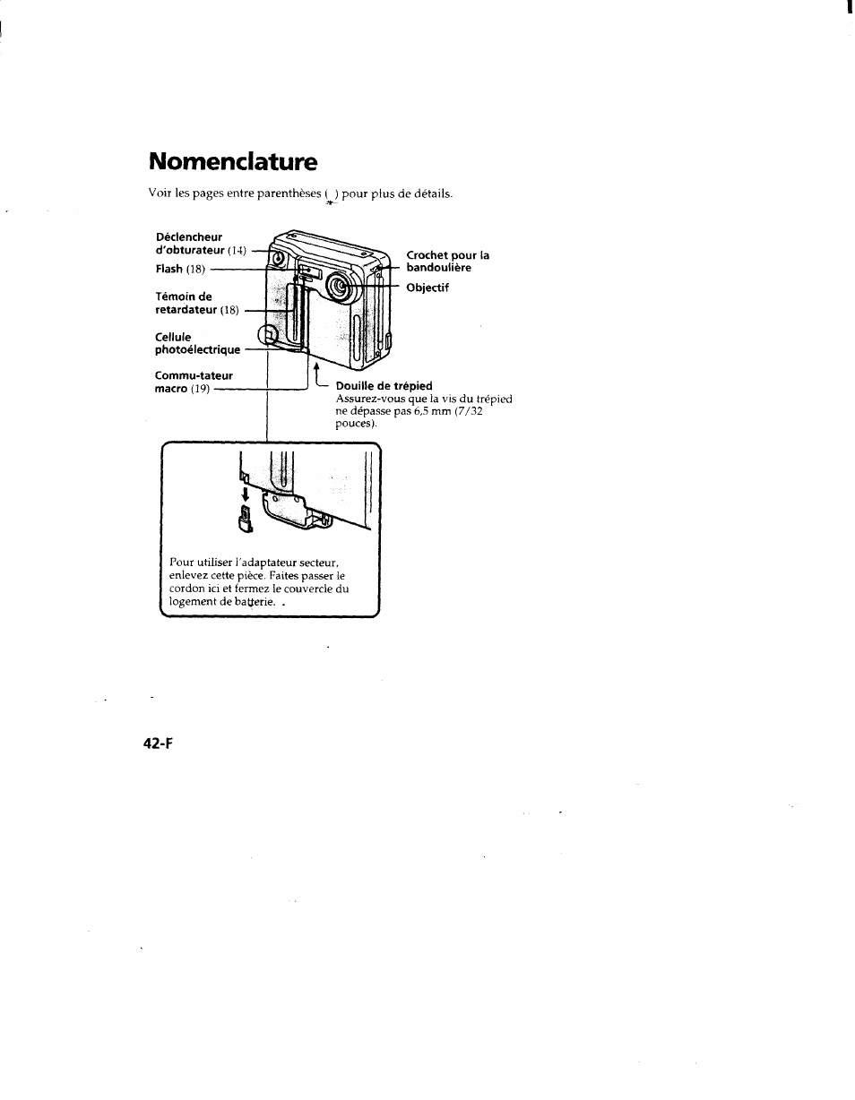 Nomenclature | Sony MVC-FD51 User Manual | Page 87 / 133