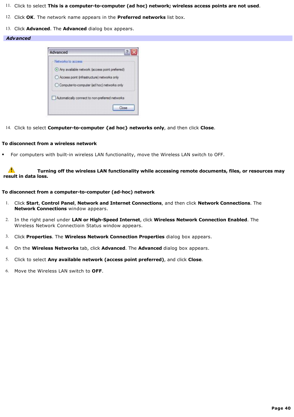 Sony PCG-Z1WAP User Manual | Page 40 / 171