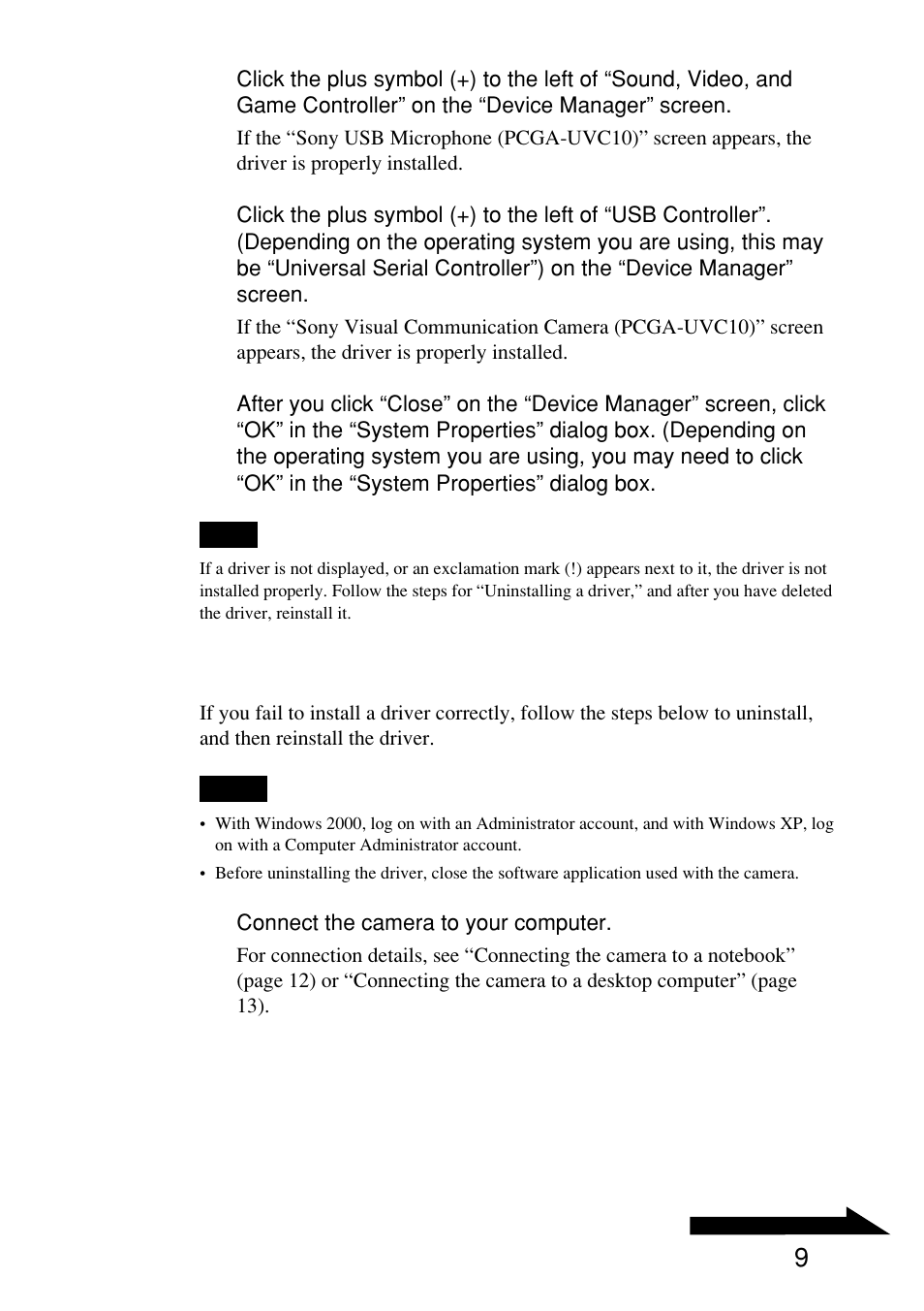 Sony PCGA-UVC10 User Manual | Page 9 / 24
