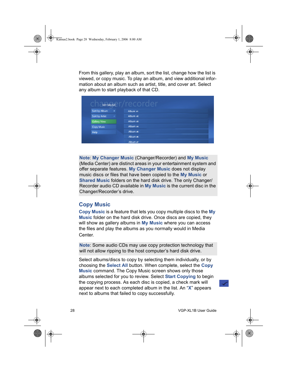 Copy music | Sony VGP-XL1B2 User Manual | Page 34 / 52