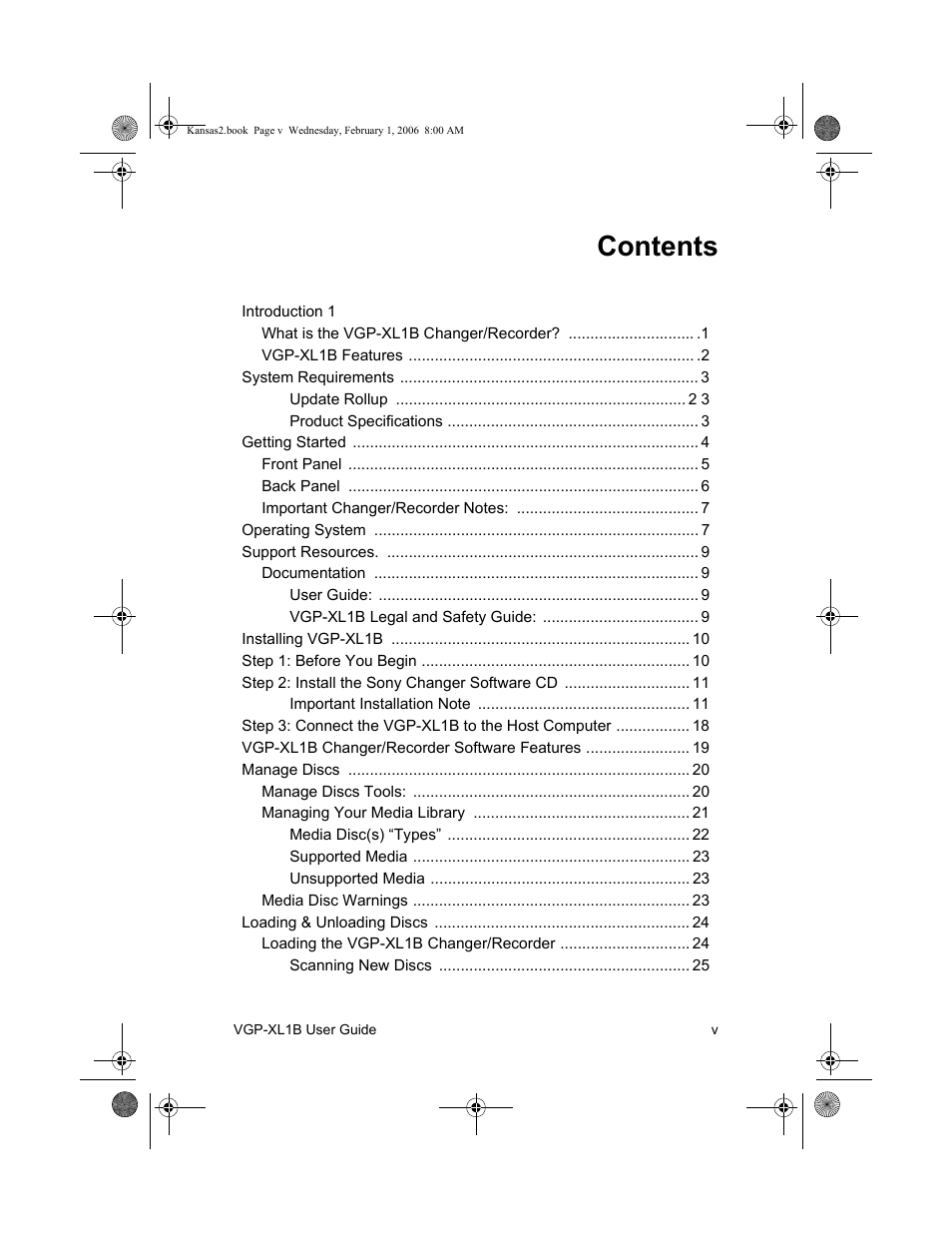 Sony VGP-XL1B2 User Manual | Page 5 / 52