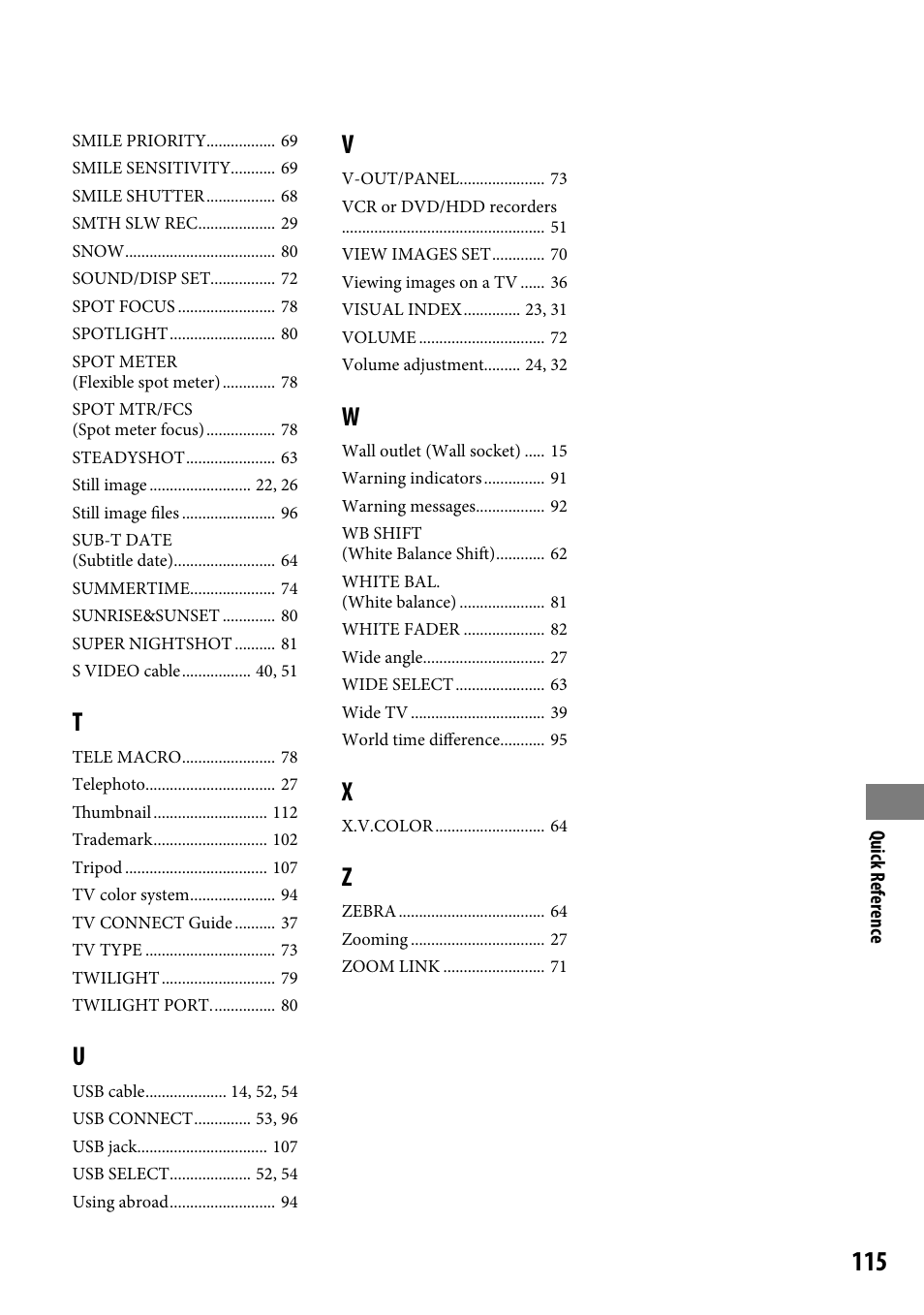 Sony HDR-CX12 User Manual | Page 115 / 116