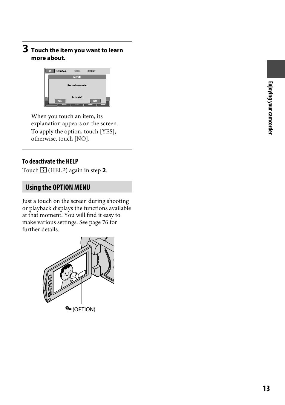 Sony HDR-CX12 User Manual | Page 13 / 116