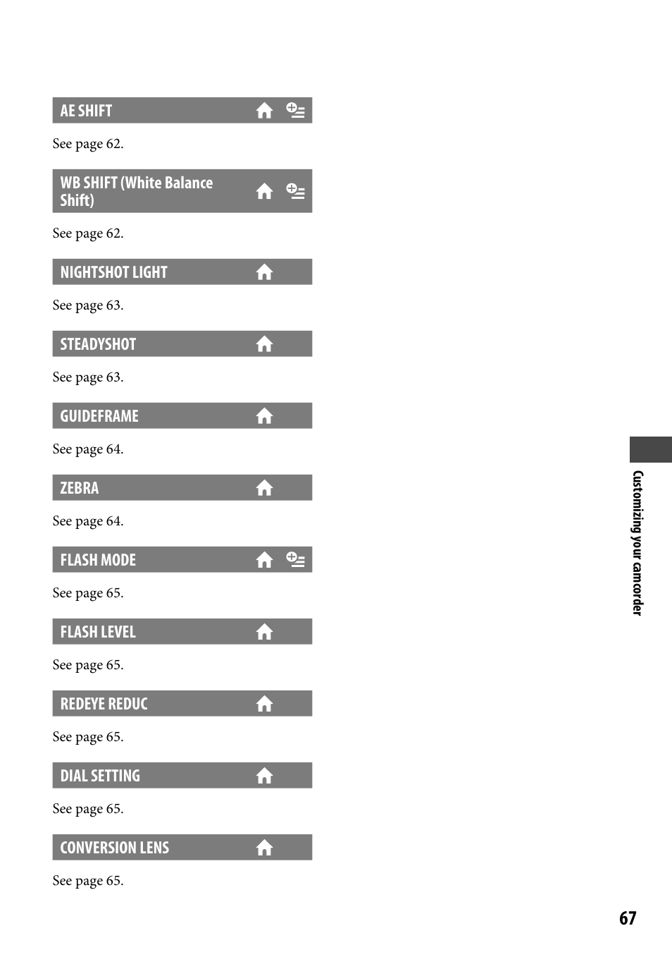 Sony HDR-CX12 User Manual | Page 67 / 116