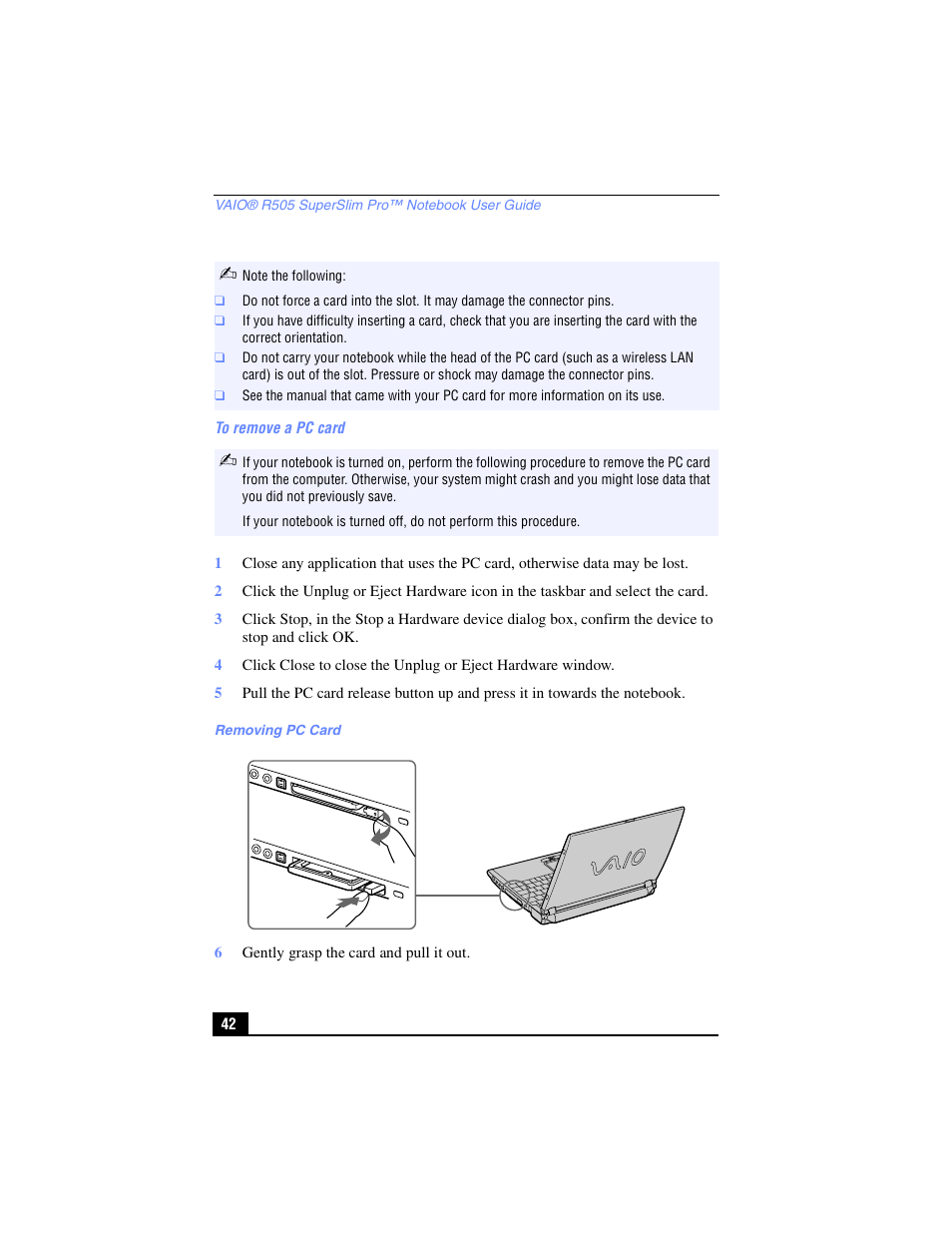 Sony PCG-R505TL User Manual | Page 42 / 146