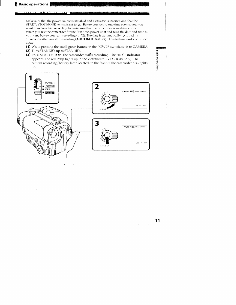 Sony CCD-TR416 User Manual | Page 11 / 77