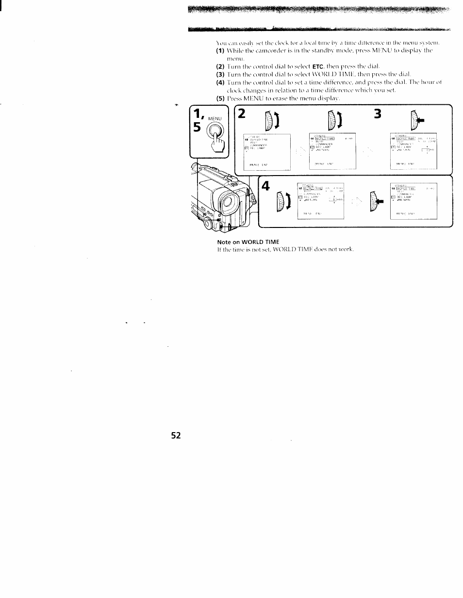 Note on world time | Sony CCD-TR416 User Manual | Page 53 / 77