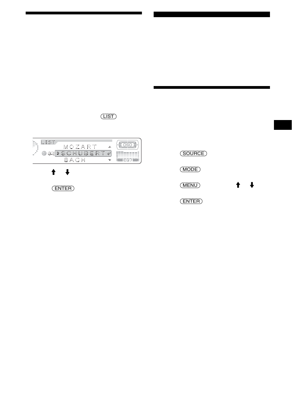 Locating a disc by name, Radio, Storing stations automatically | Best tuning memory (btm), List-up, 15 locating a disc by name | Sony CDX-M8805X User Manual | Page 15 / 96