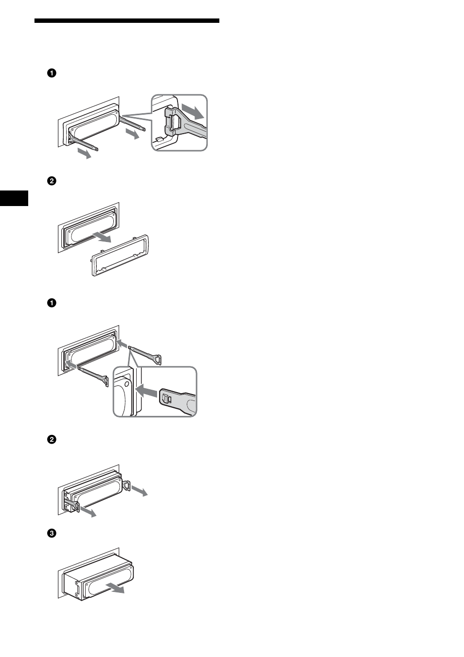Removing the unit, 26 removing the unit | Sony CDX-M8805X User Manual | Page 26 / 96