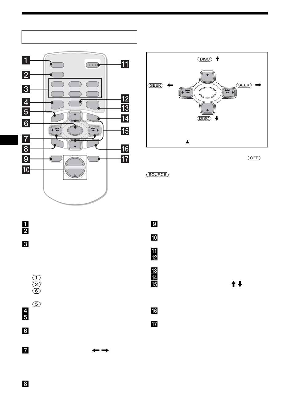 Emplacement des commandes, 4emplacement des commandes, Mini-télécommande rm-x143a | Sony CDX-M8805X User Manual | Page 32 / 96