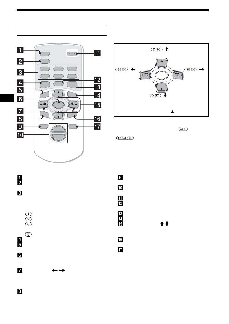 Location of controls, 4location of controls, Card remote commander rm-x143a | Sony CDX-M8805X User Manual | Page 4 / 96