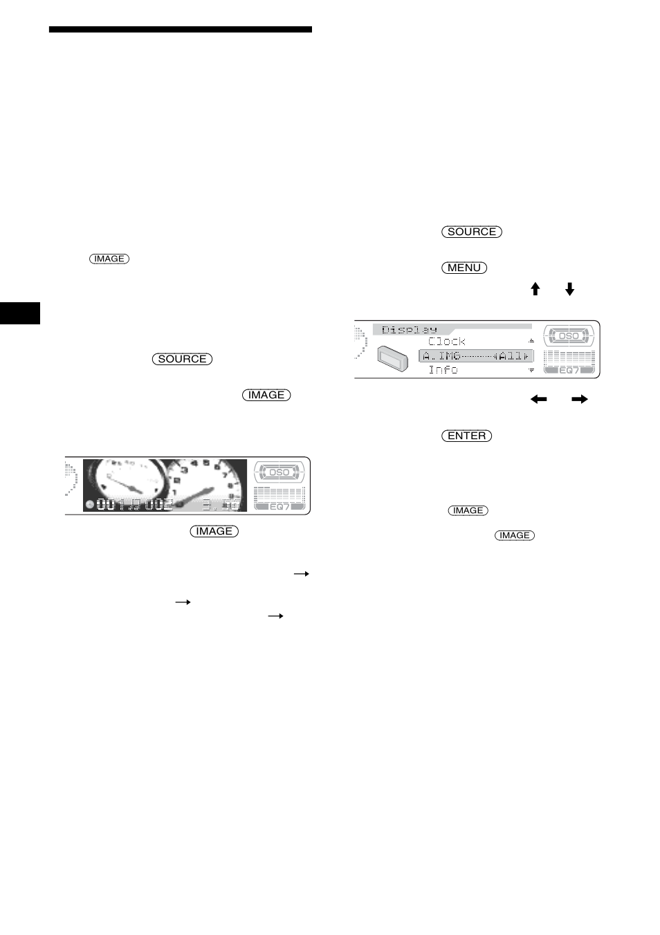 Sélection du mode d’affichage et du motif, D’affichage | Sony CDX-M8805X User Manual | Page 54 / 96