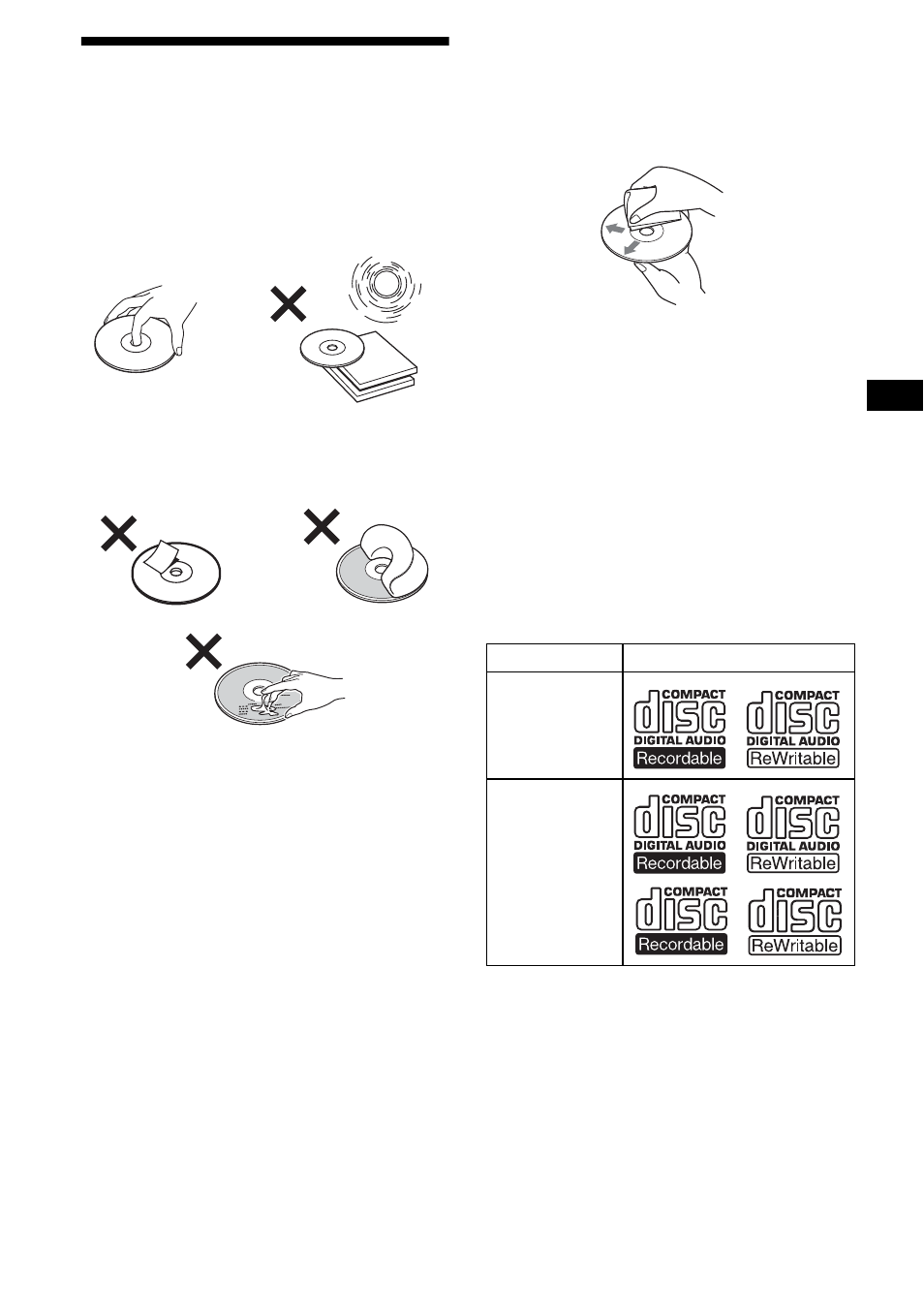 Notes on discs | Sony CDX-M8805X User Manual | Page 7 / 96