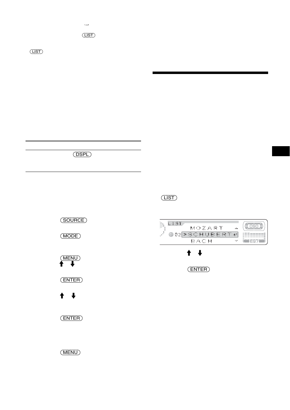 Localización de discos por nombre, Listado | Sony CDX-M8805X User Manual | Page 75 / 96