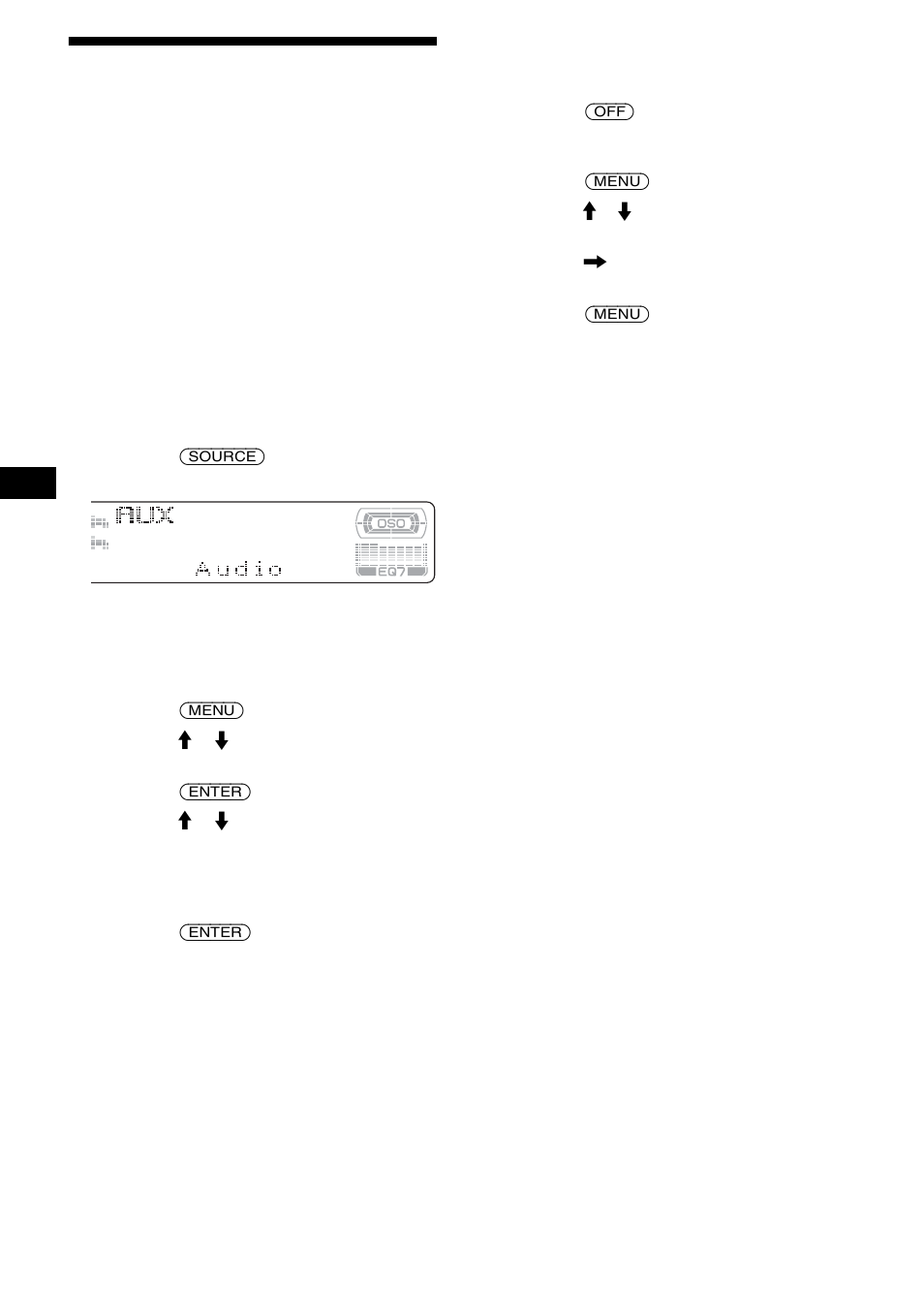 Conexión de equipos auxiliares de audio, Conexión de equipos auxiliares de, Audio | 26 conexión de equipos auxiliares de audio | Sony CDX-M8805X User Manual | Page 86 / 96