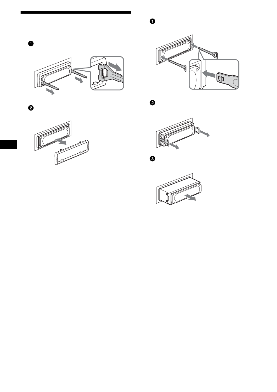 Extracción de la unidad, 28 extracción de la unidad | Sony CDX-M8805X User Manual | Page 88 / 96
