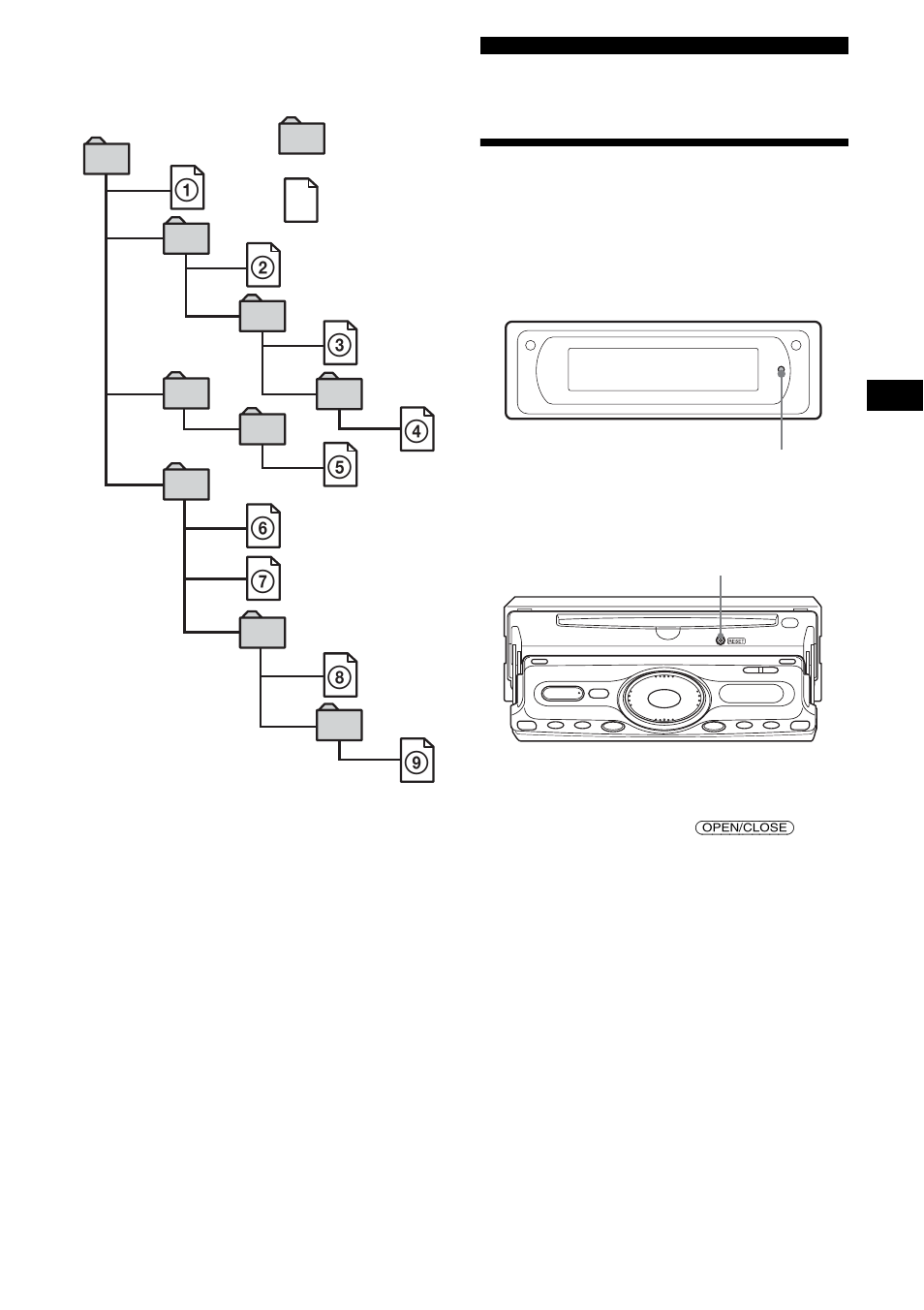 Getting started, Resetting the unit | Sony CDX-M8805X User Manual | Page 9 / 96