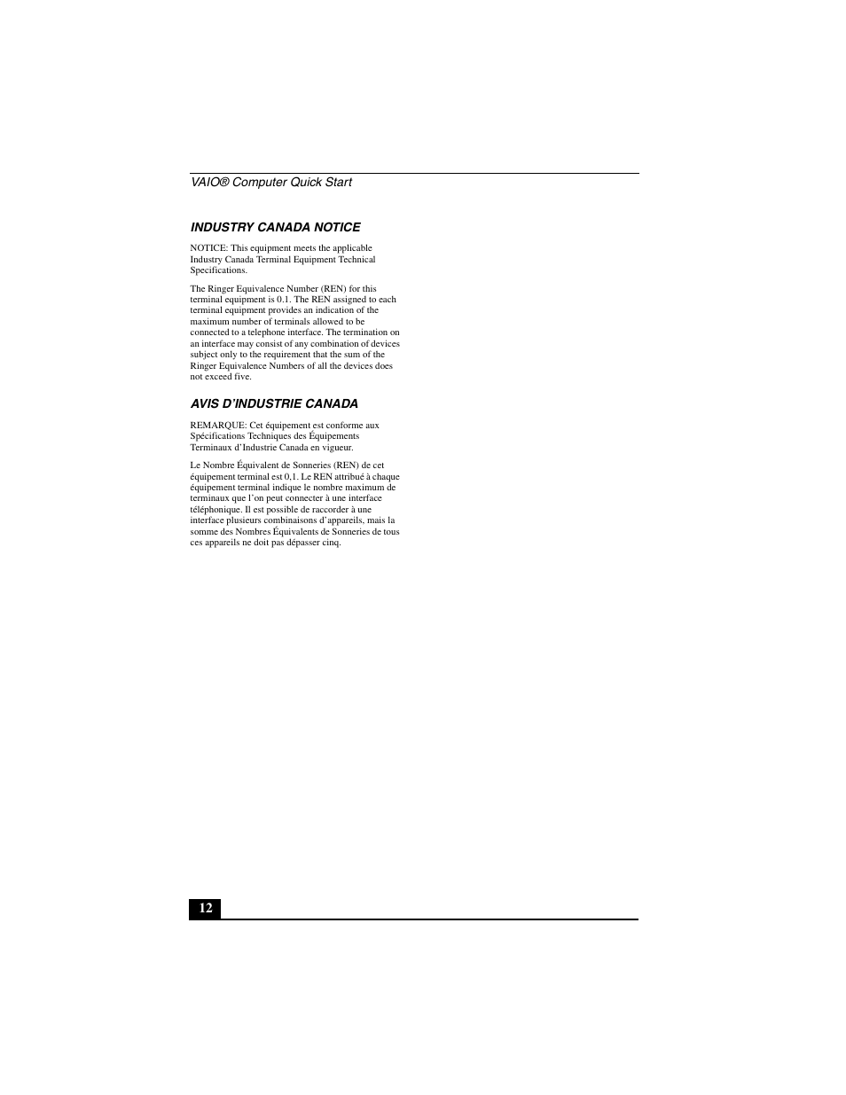 Sony VGN-A600B User Manual | Page 12 / 48