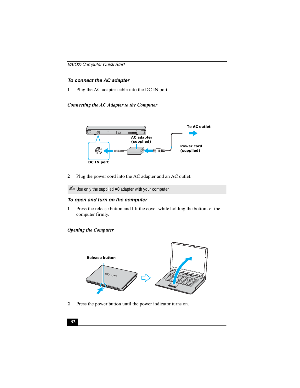 Sony VGN-A600B User Manual | Page 32 / 48