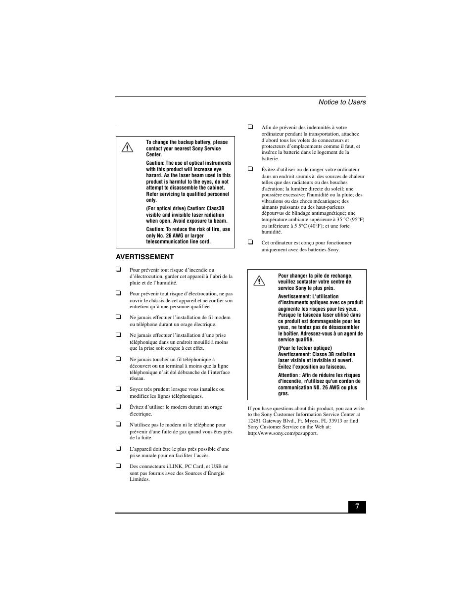 Sony VGN-A600B User Manual | Page 7 / 48