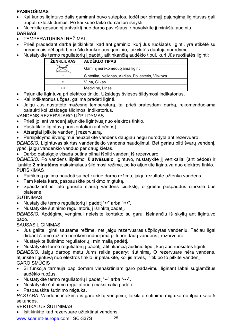 Scarlett SC-337S User Manual | Page 25 / 32