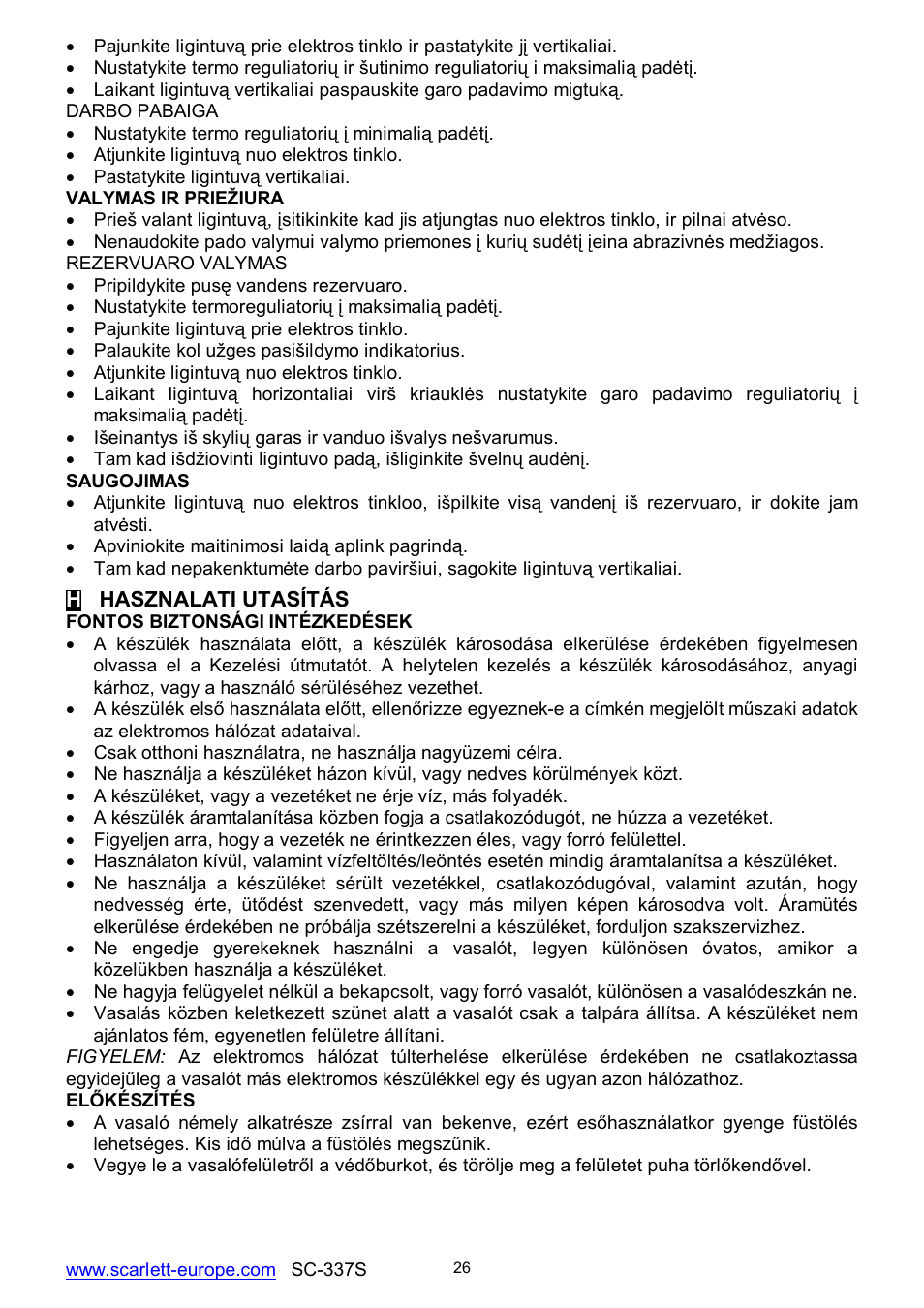Scarlett SC-337S User Manual | Page 26 / 32