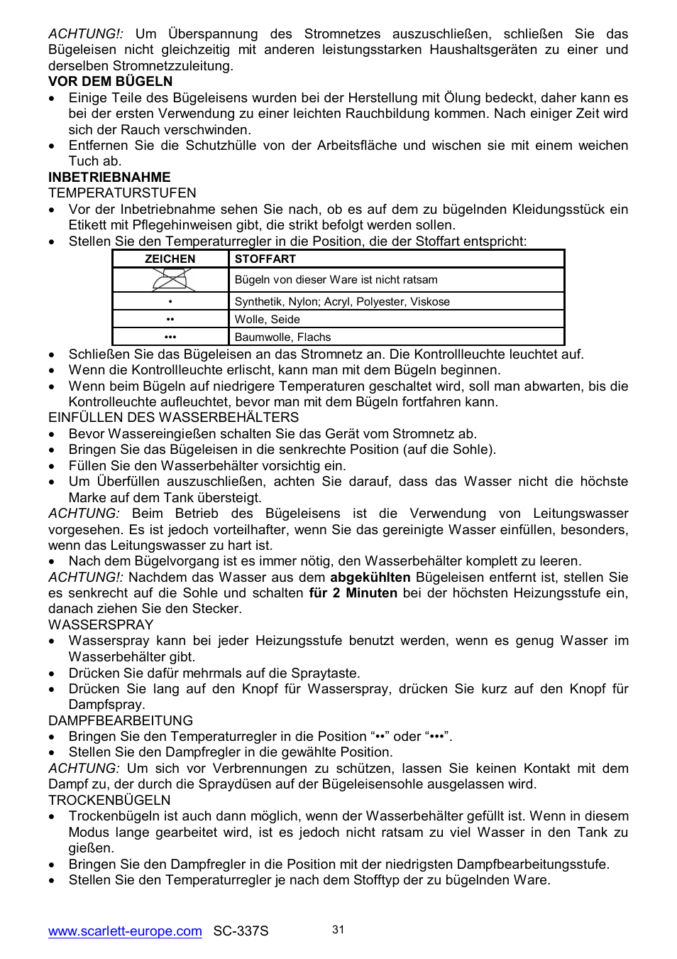 Scarlett SC-337S User Manual | Page 31 / 32