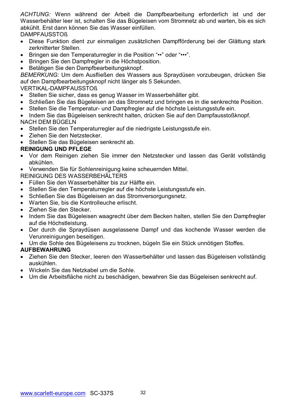 Scarlett SC-337S User Manual | Page 32 / 32