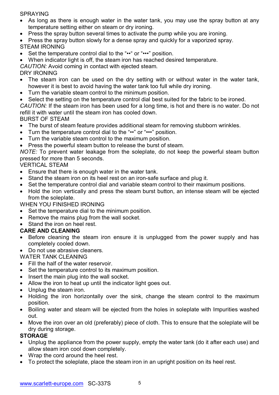Scarlett SC-337S User Manual | Page 5 / 32