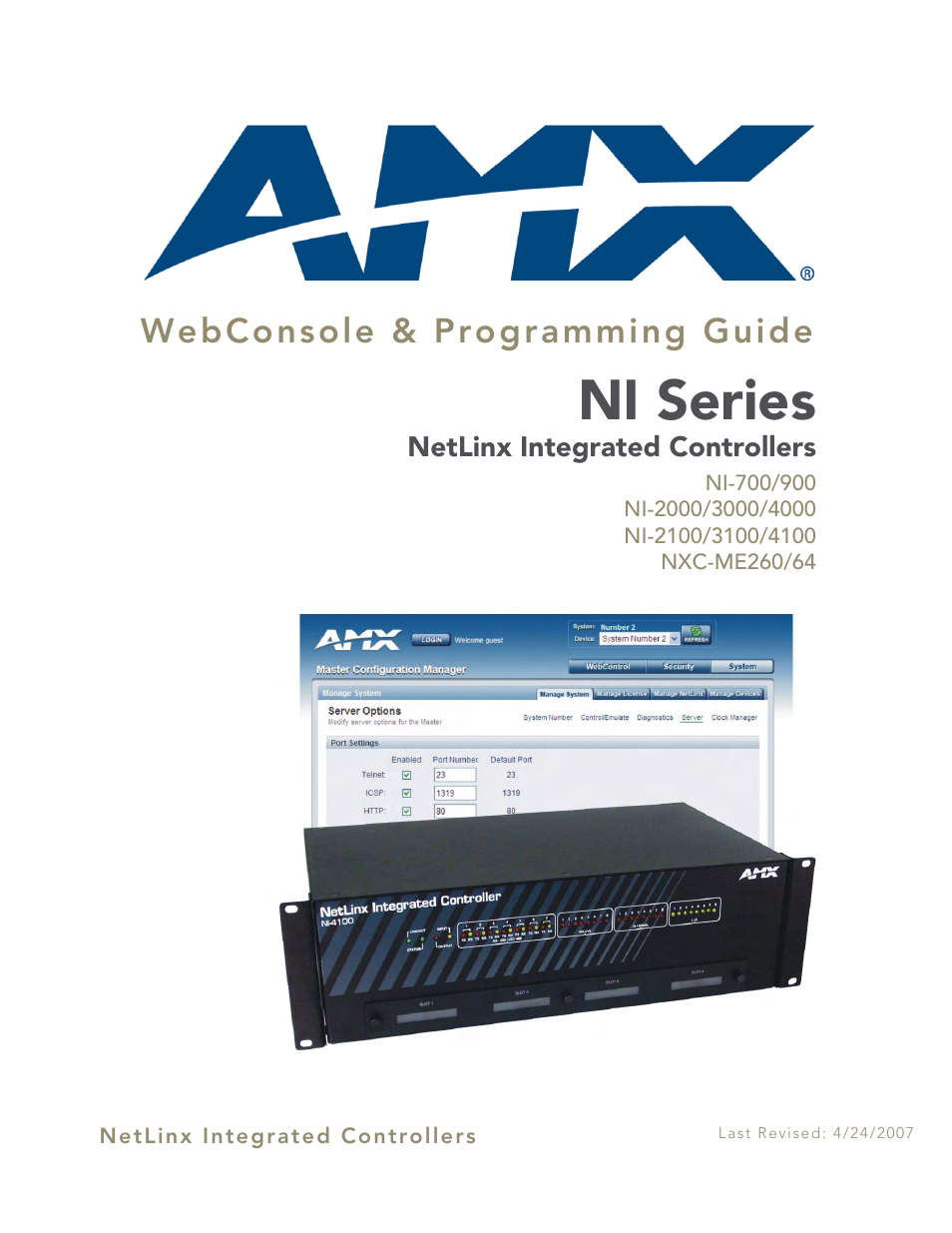 AMX NI-2100/3100/4100 User Manual | 154 pages