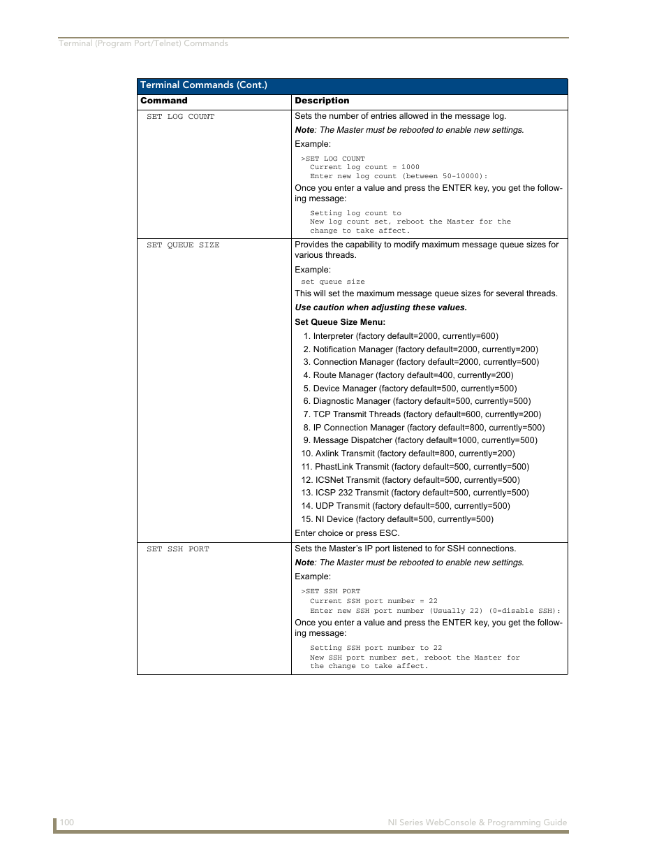 AMX NI-2100/3100/4100 User Manual | Page 108 / 154