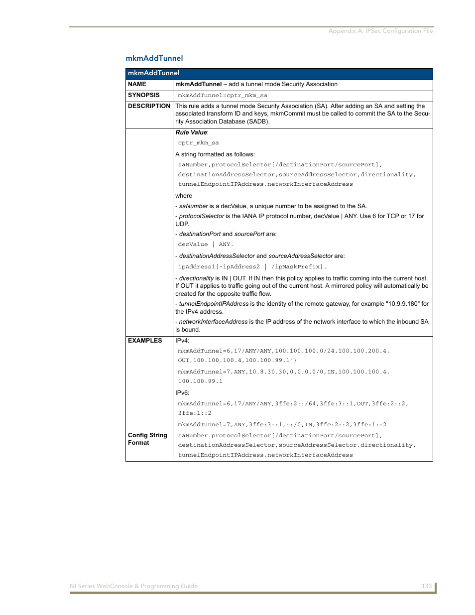 Mkmaddtunnel | AMX NI-2100/3100/4100 User Manual | Page 141 / 154