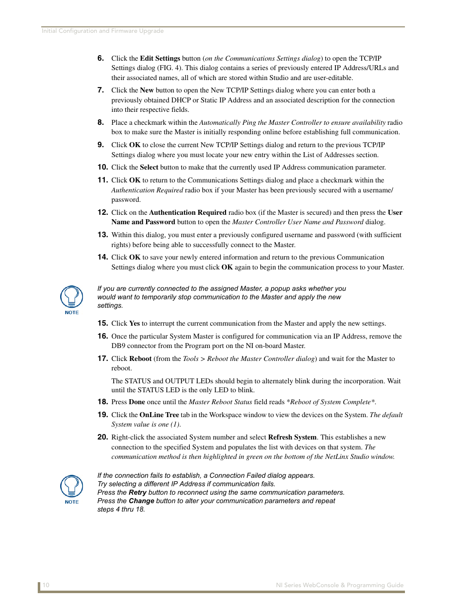 AMX NI-2100/3100/4100 User Manual | Page 18 / 154