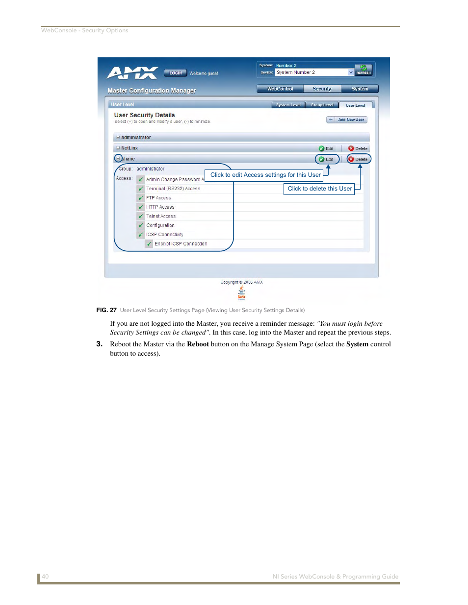 AMX NI-2100/3100/4100 User Manual | Page 48 / 154