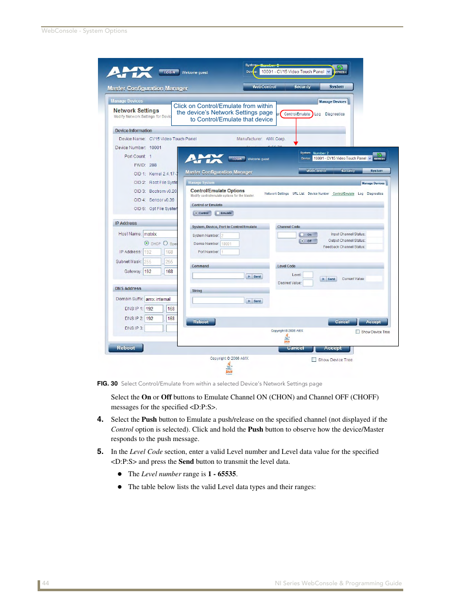 AMX NI-2100/3100/4100 User Manual | Page 52 / 154