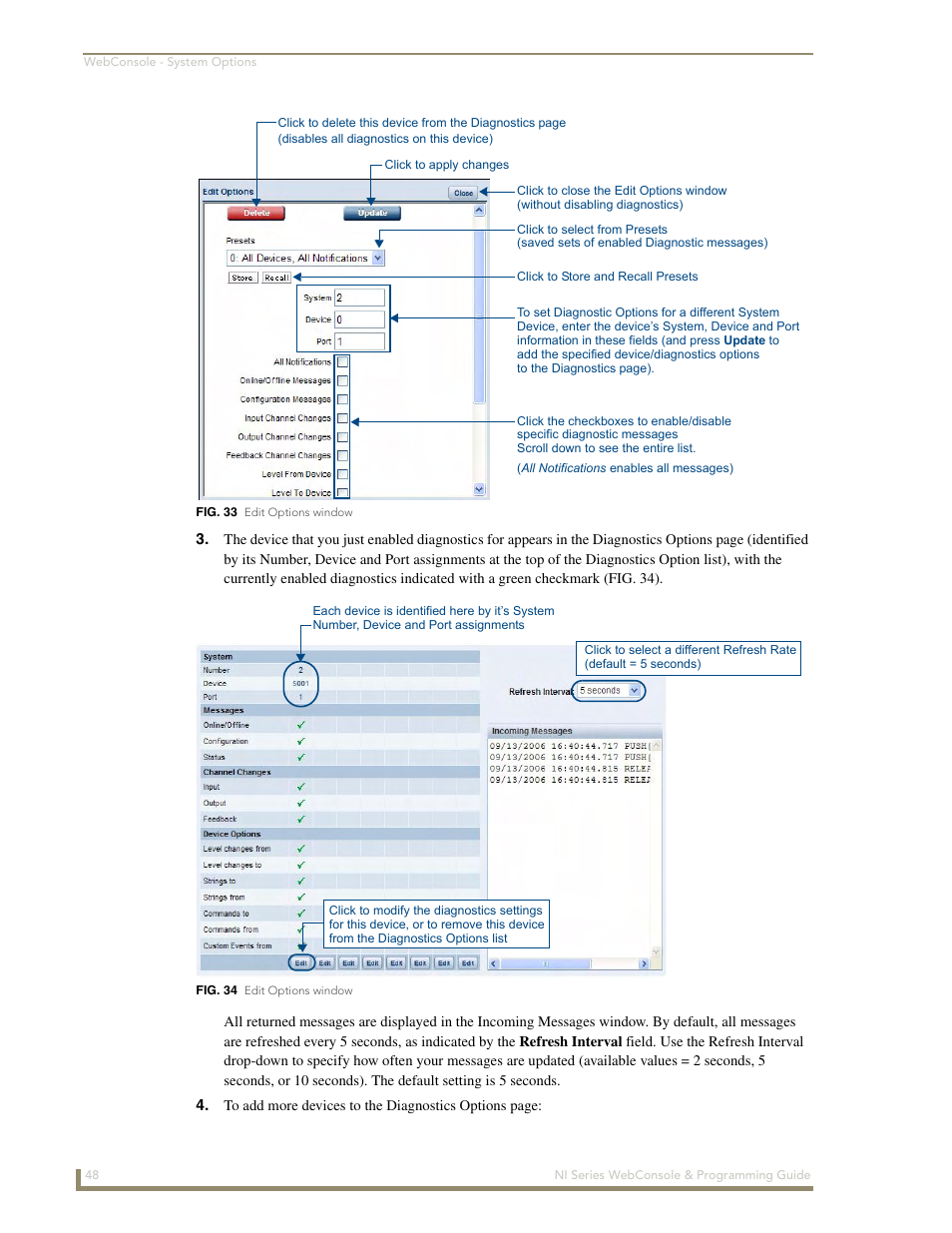 Fig. 33), where you can sele | AMX NI-2100/3100/4100 User Manual | Page 56 / 154