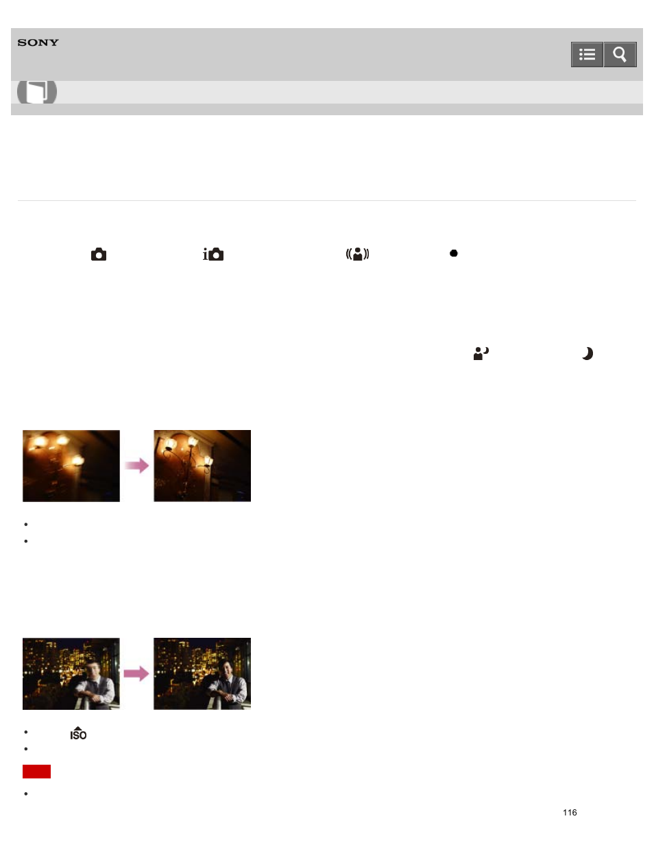 Steadyshot, Selects anti-blur mode, Help guide | Sony DSC-W800 User Manual | Page 116 / 224