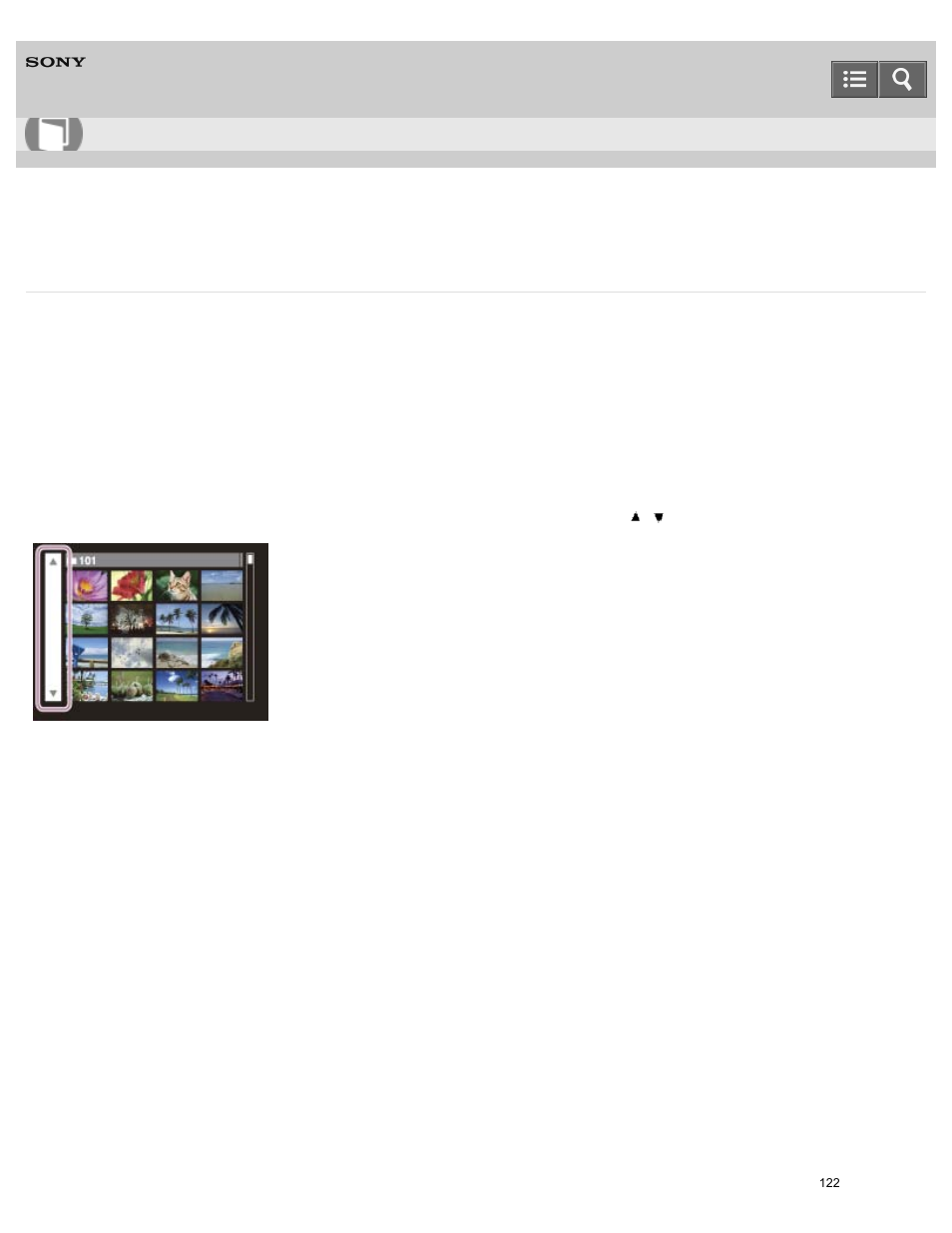 Image index, Help guide | Sony DSC-W800 User Manual | Page 122 / 224