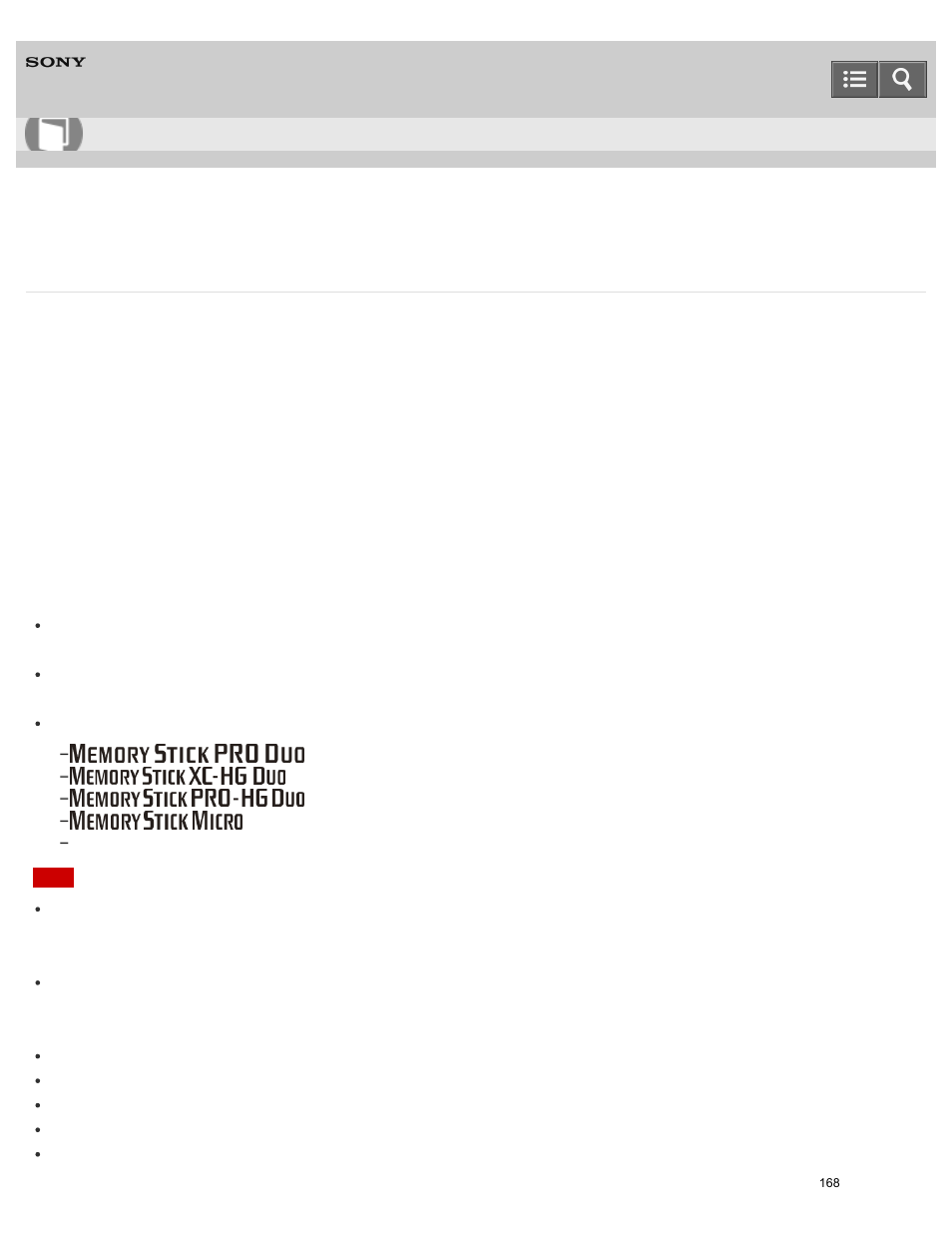 Memory card, Help guide | Sony DSC-W800 User Manual | Page 168 / 224
