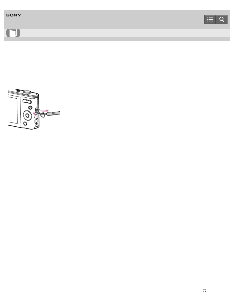 Using the wrist strap, Help guide | Sony DSC-W800 User Manual | Page 72 / 224