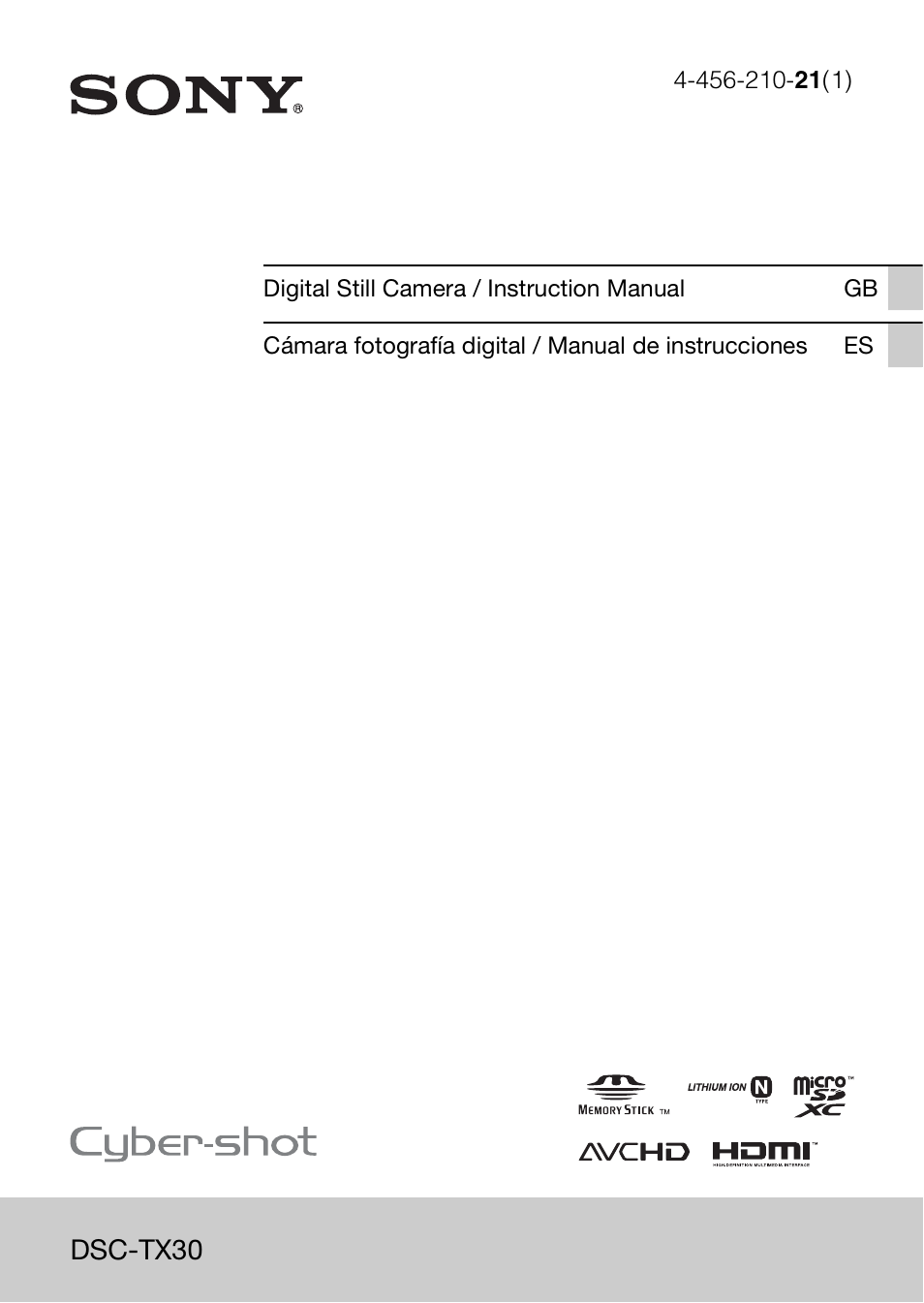 Sony DSC-TX30 User Manual | 80 pages