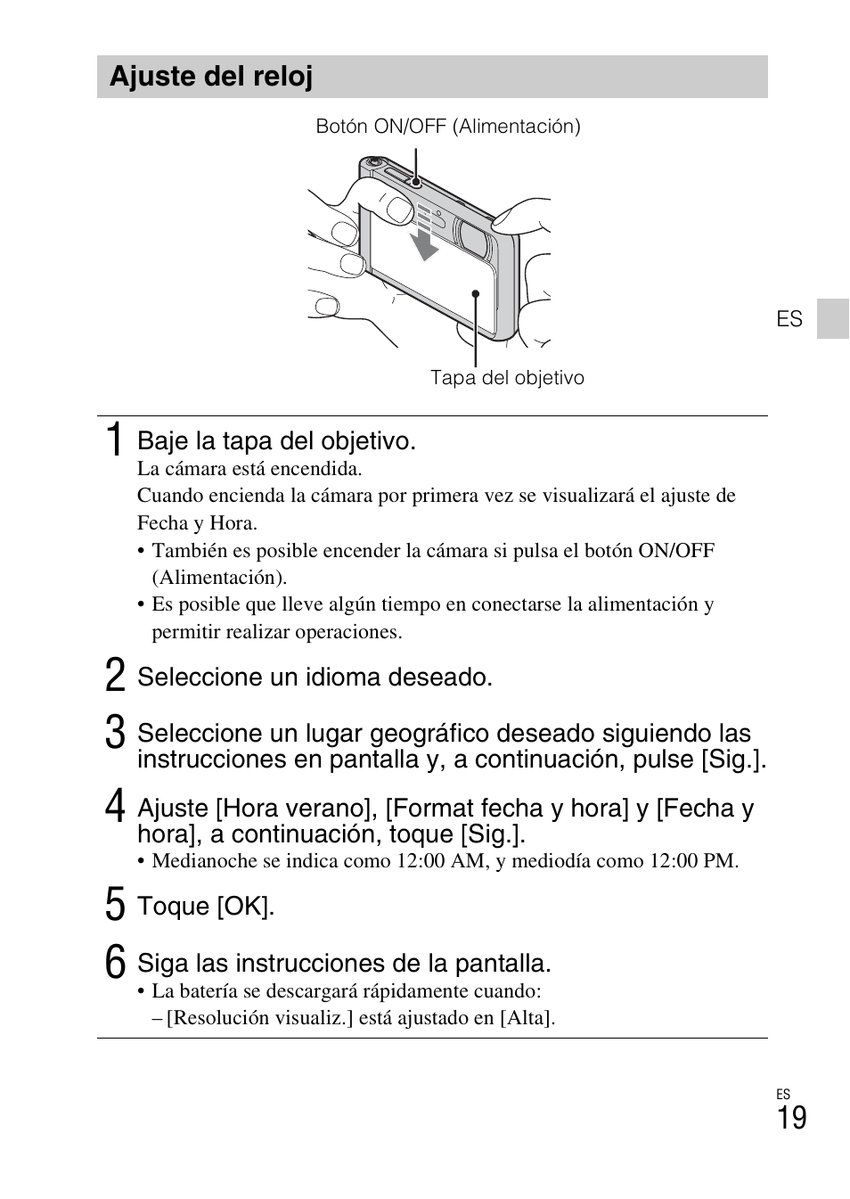 Ajuste del reloj | Sony DSC-TX30 User Manual | Page 55 / 80