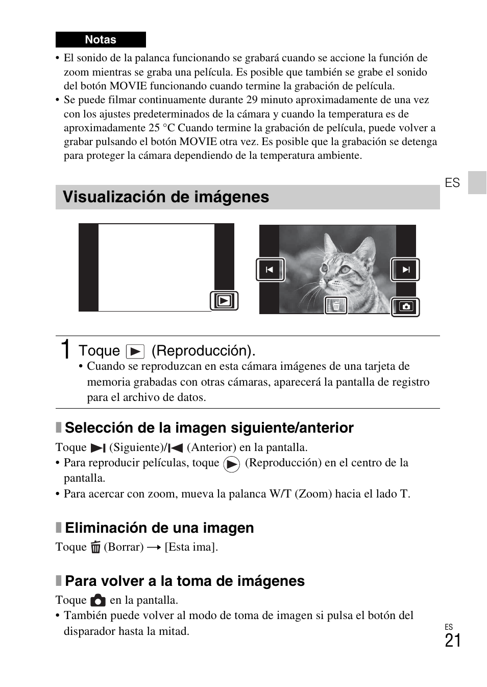 Visualización de imágenes | Sony DSC-TX30 User Manual | Page 57 / 80