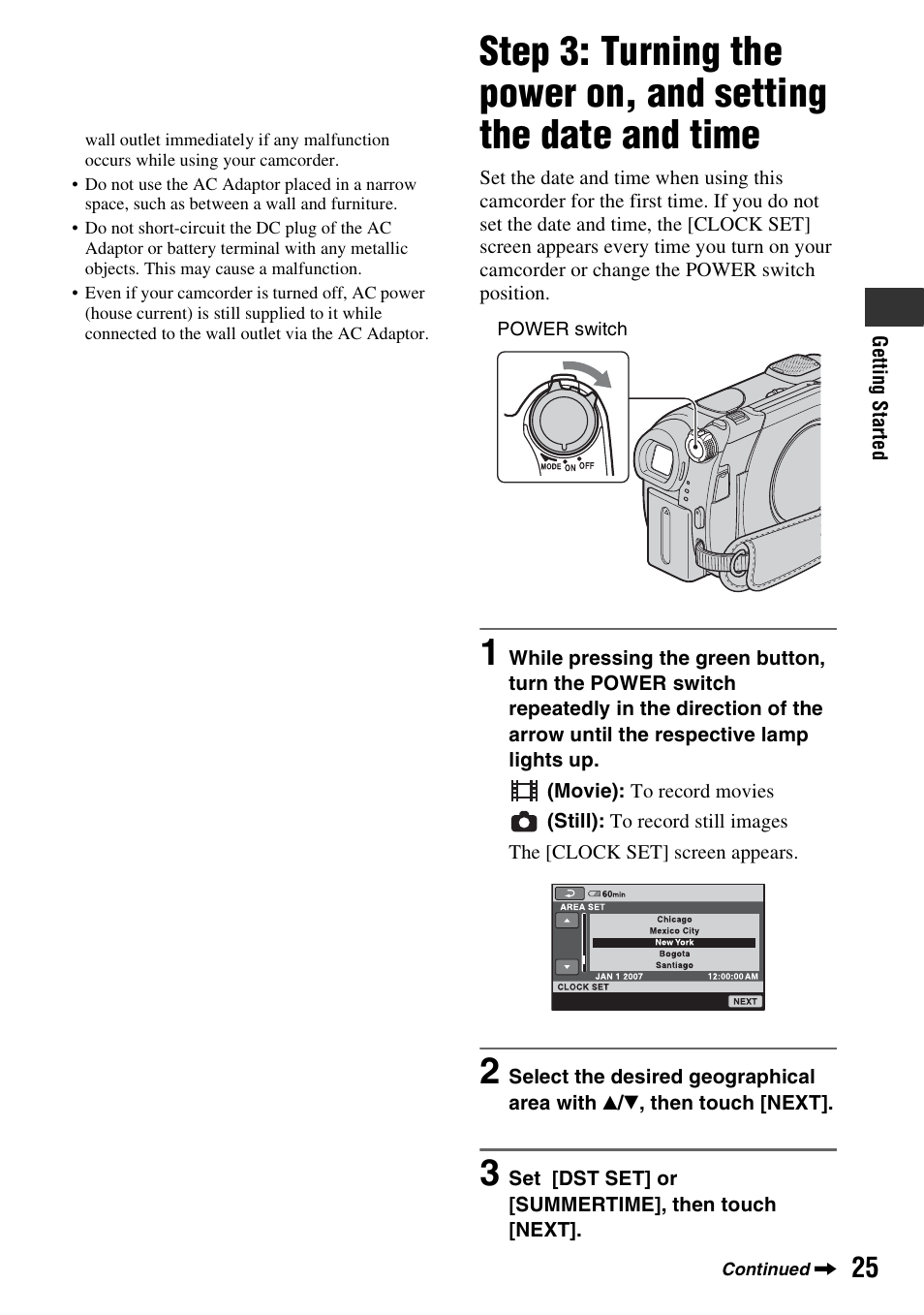 P. 25) | Sony DCR-DVD108BDL User Manual | Page 25 / 139