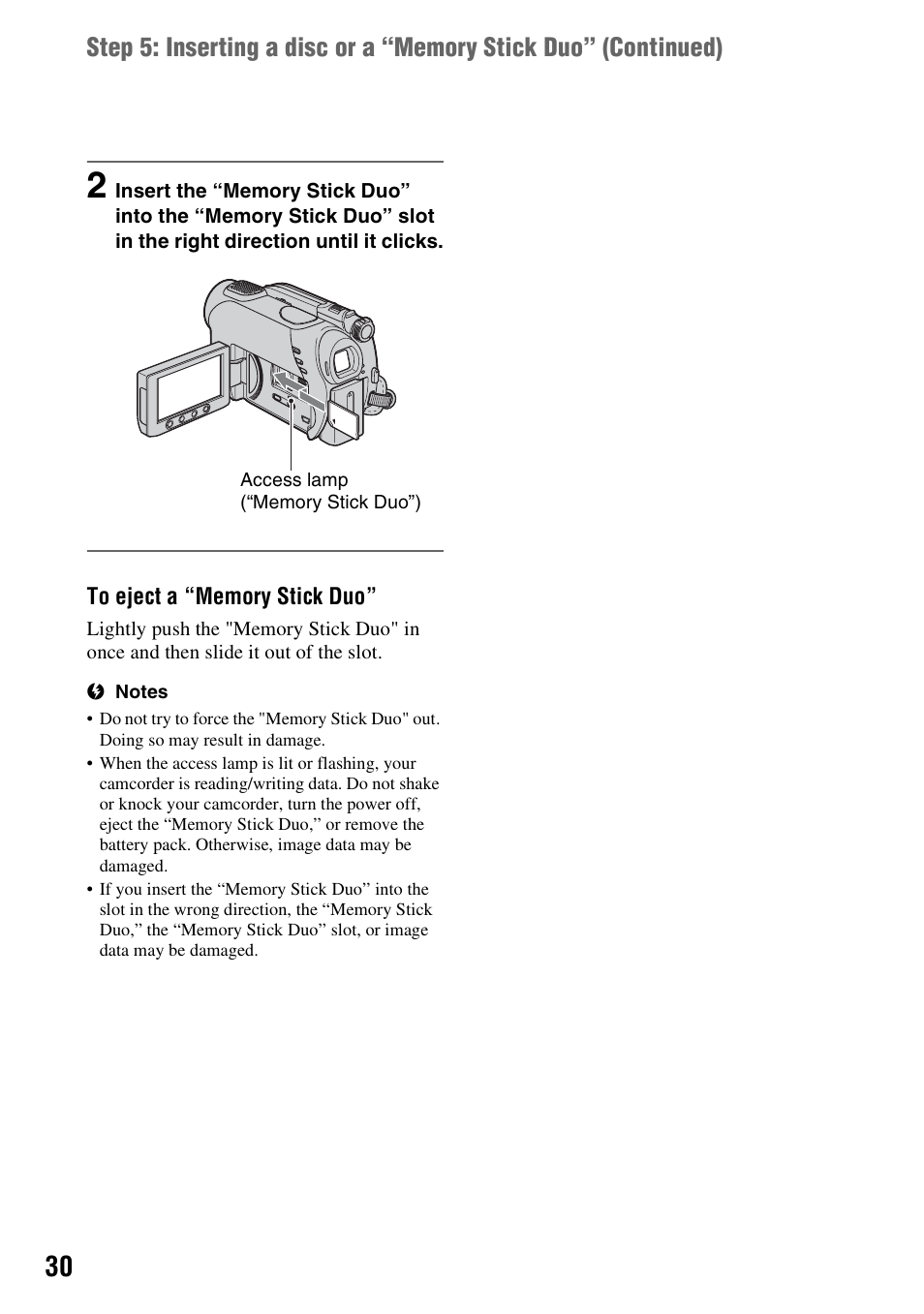 Sony DCR-DVD108BDL User Manual | Page 30 / 139