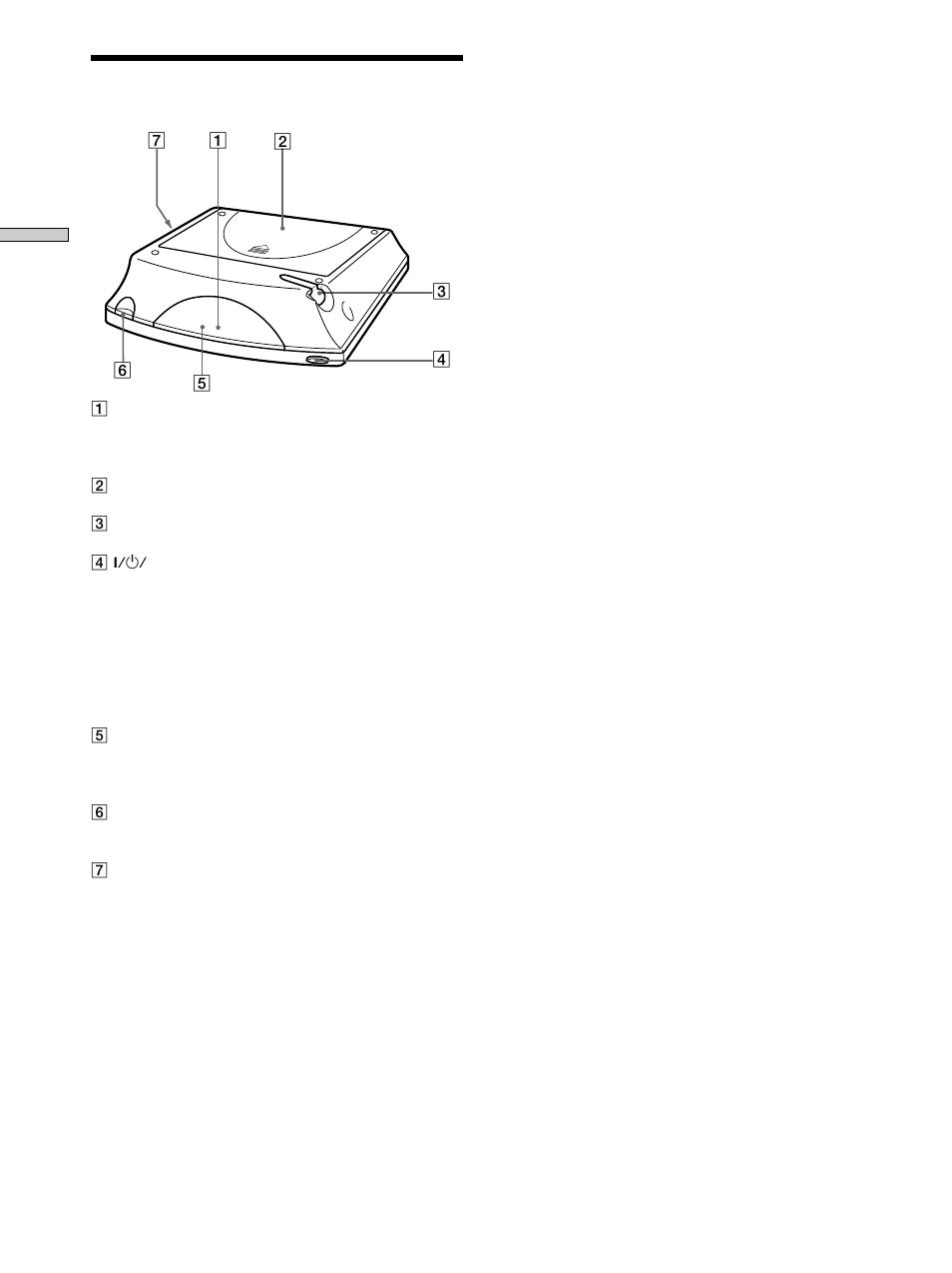Rear panel | Sony RM-TP504 User Manual | Page 10 / 36