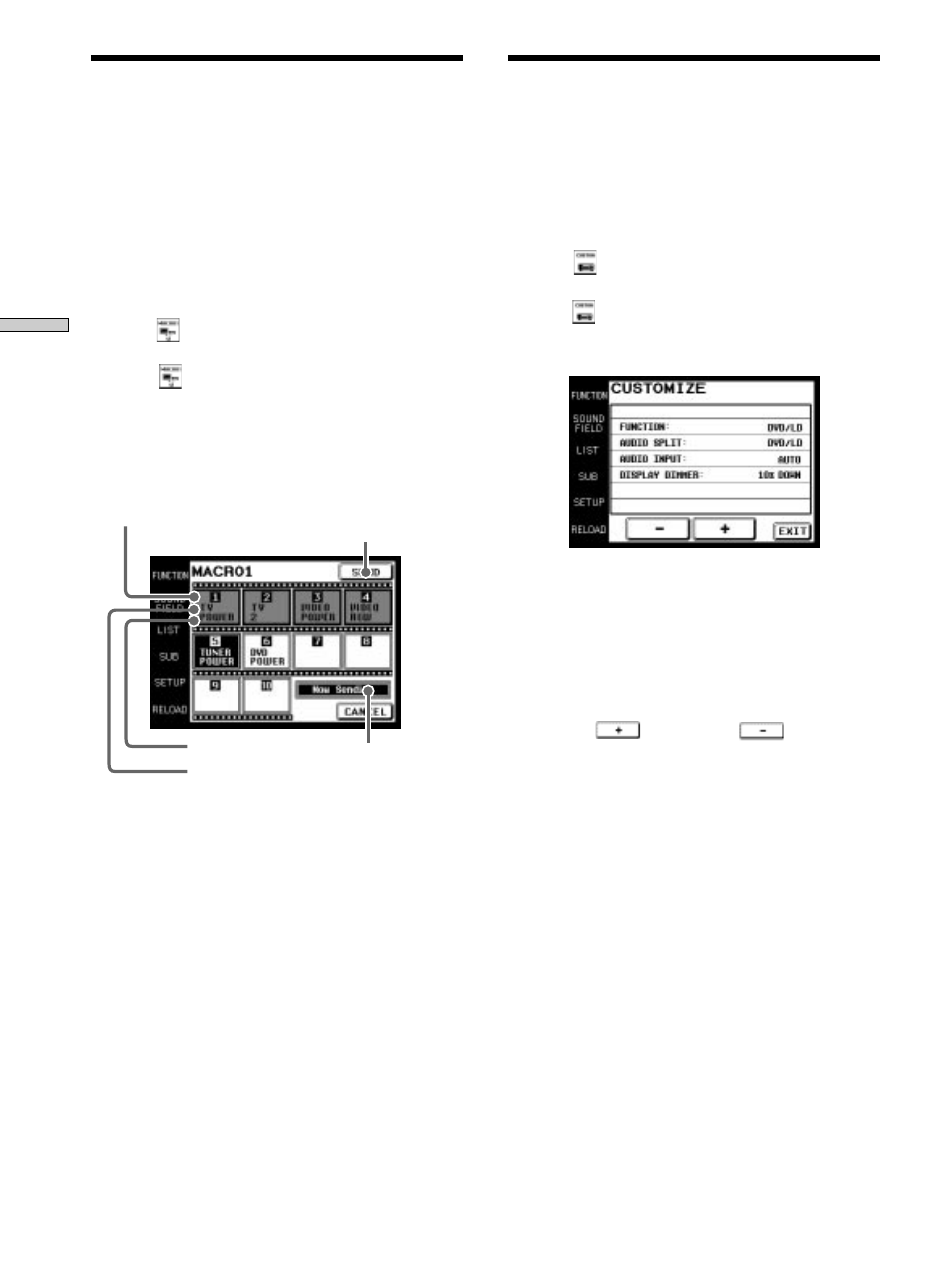 Changing receiver settings | Sony RM-TP504 User Manual | Page 16 / 36
