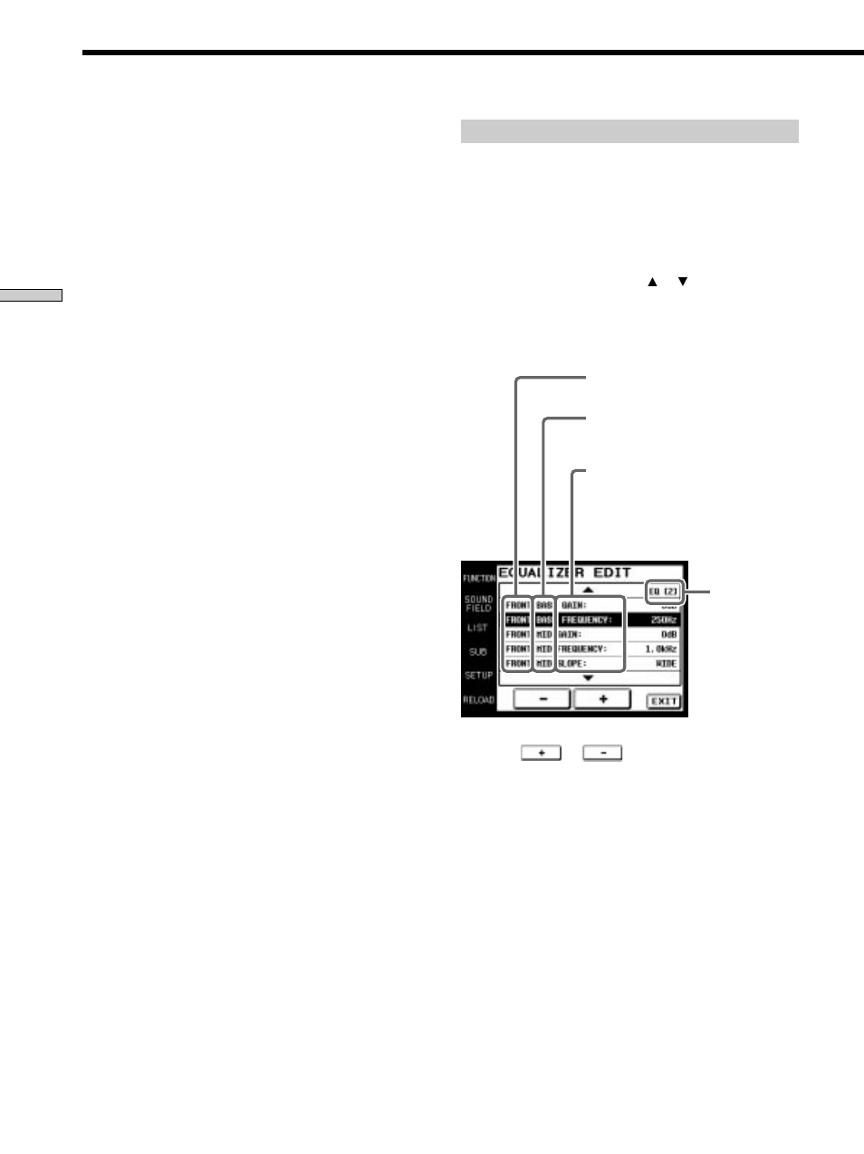 Adjusting sound fields | Sony RM-TP504 User Manual | Page 20 / 36