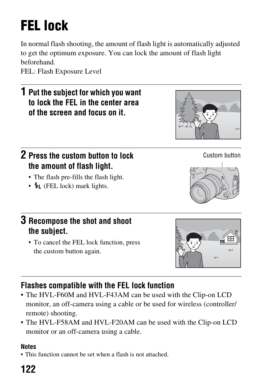 Fel lock | Sony SLT-A99V User Manual | Page 122 / 245