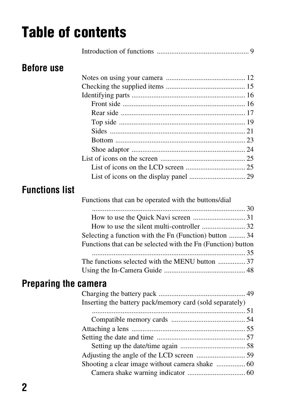 Sony SLT-A99V User Manual | Page 2 / 245